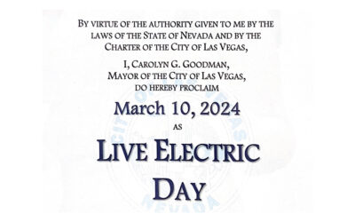 Las Vegas Mayor Goodman Proclaims March 10, 2024 as LIVE ELECTRIC Day!