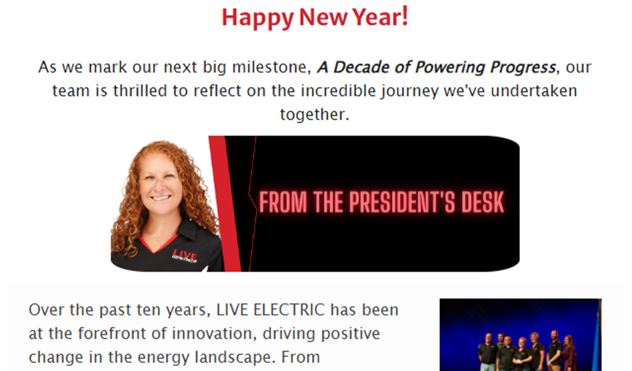 Live Electric March 2023 Q2 Newsletter