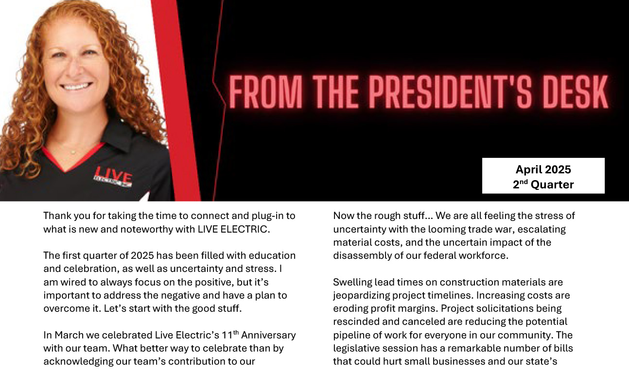 Live Electric October 2023 Q4 Newsletter